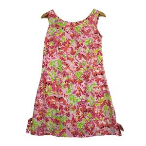 Lilly Pulitzer Women Sleeveless Shift Dress Sz 4 Pink Tiger Lilly